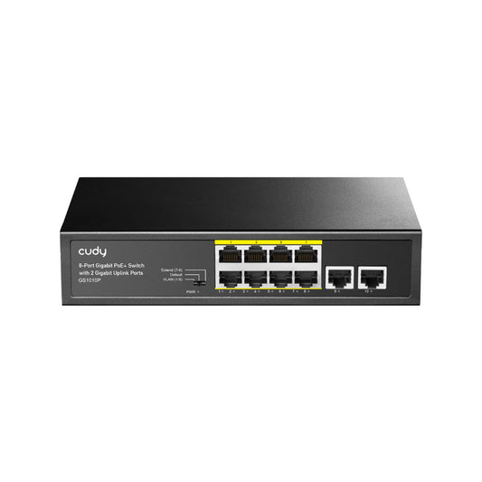 8 ports PSE RJ-45 10/100/1000 M + 2 ports de liaison montante RJ45 10/100/1000 Switch PoE+ non géré 120 W