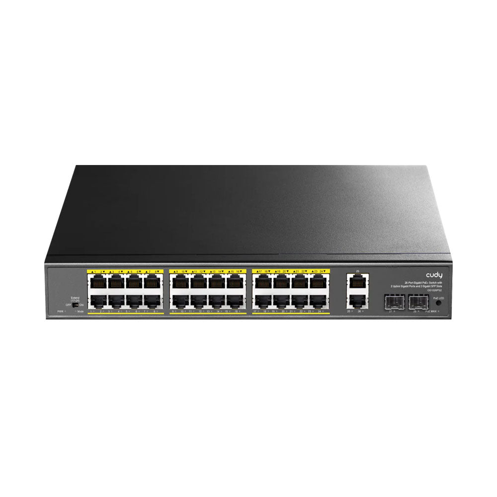 Switch PoE+ Gigabit 24 ports avec 2 ports Gigabit de liaison montante et 2 emplacements SFP Gigabit 300 W