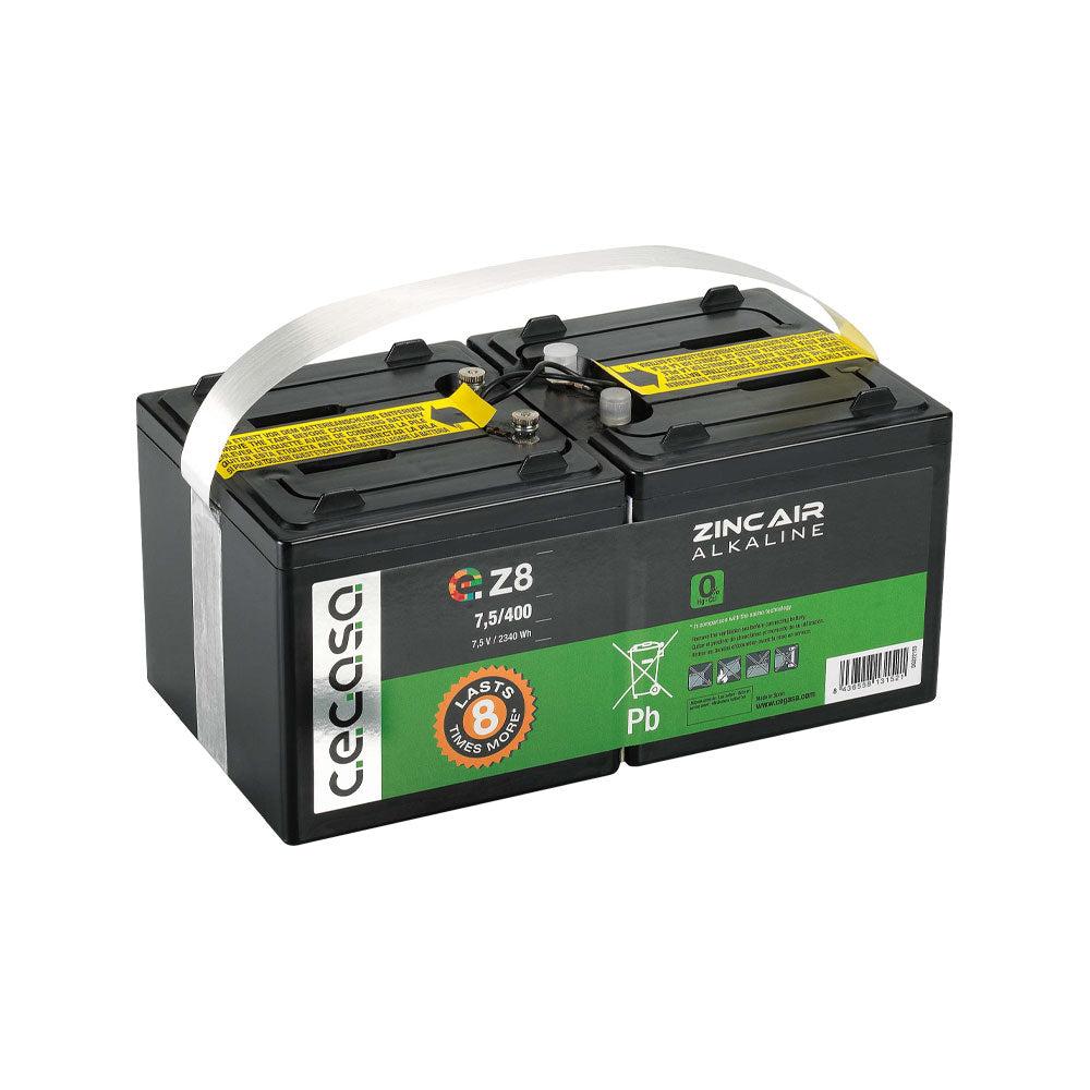 BATTERIE ZINC 7,5V 330AMP (connecteur jack DC coudé 90)