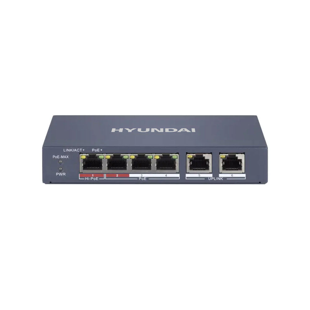 Switch intelligent Hi-PoE 4 ports PoE 100 Mbps