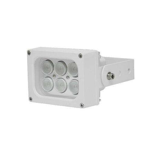 PROJECTEUR D'ÉCLAIRAGE À LUMIÈRE BLANCHE 60MTS-45º.6LEDS.AC220V.11W.SUPPORT INCL. BLANC