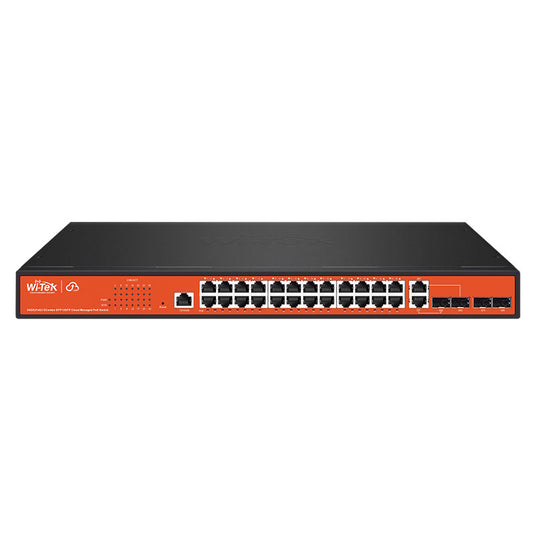 Commutateur PoE 24GE+4Combo SFP Full Giga 802.3af/at avec 24 ports PoE