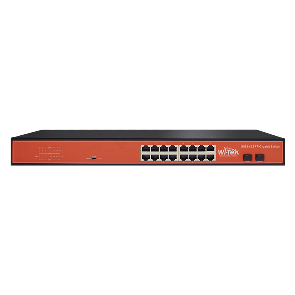 Commutateur Ethernet montable en rack Full Giga 16GE+2SFP