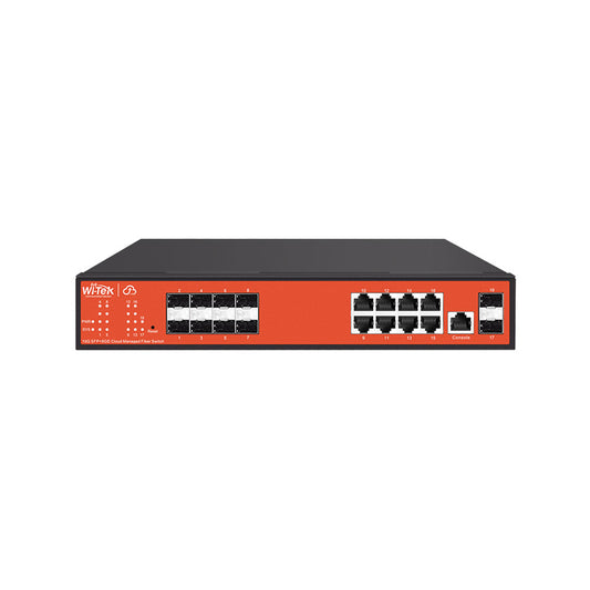 Commutateur d'agrégation de fibres géré Cloud L2 10SFP+8GE