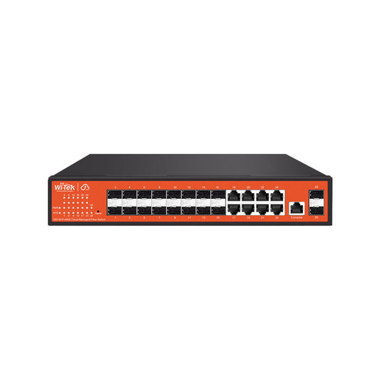 Commutateur d'agrégation de fibres géré Cloud L2 18SFP+8GE