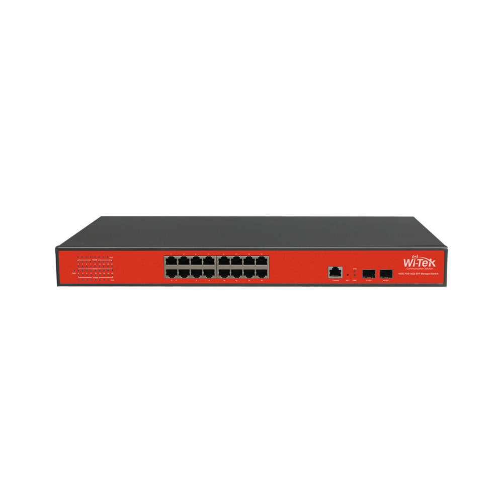 Liaison montante 16GE+2SFP Commutateur PoE géré Full Giga 802 3a/at L2 avec 16 ports PoE