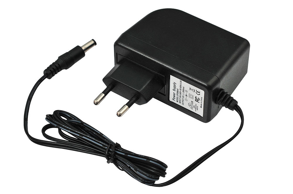 ALIMENTATION POUR CAMÉRAS12VDC/ 2000 mA.WALL MOD.UL.VL.CE.FCC.GS.GB CERT