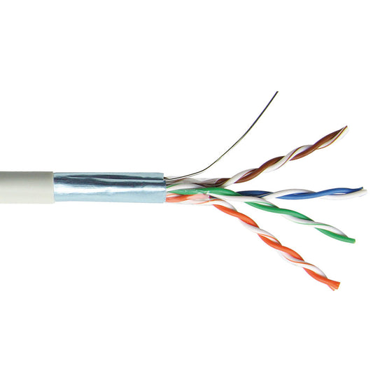 CABLE FTP CAT5E 4X2X1/0.50 CCA 4P BLINDÉ 305M/BOITE