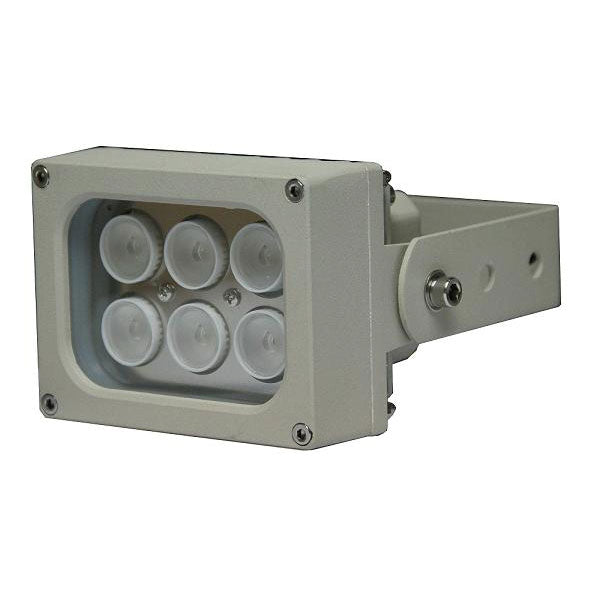 PROJECTEUR D'ÉCLAIRAGE À LUMIÈRE BLANCHE 60MTS-45º.6LEDS.AC220V.11W.SUPPORT INCL.