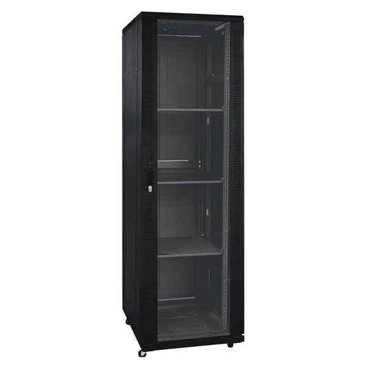 ARMOIRE RACK 35U AVEC VENTILATEUR 600*600CM COULEUR NOIRE